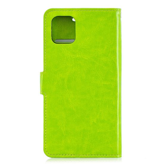 husa flip book cover iphone 11 verde textura crazy horse slot card si poza functie portofel si stand 3