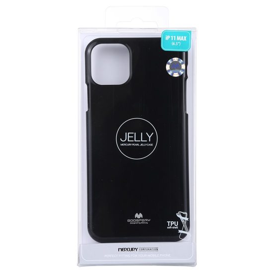 husa goospery iphone 11 pro max neagra model jelly material moale tpu originala mercury 3