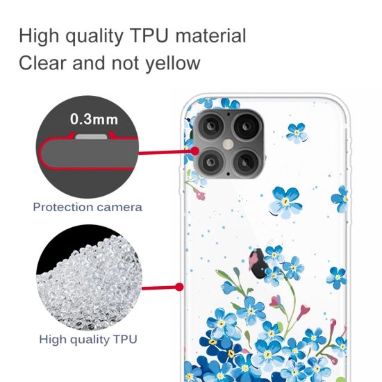 husa iphone 12 pro max model star flower transparenta tpu protectiva 3