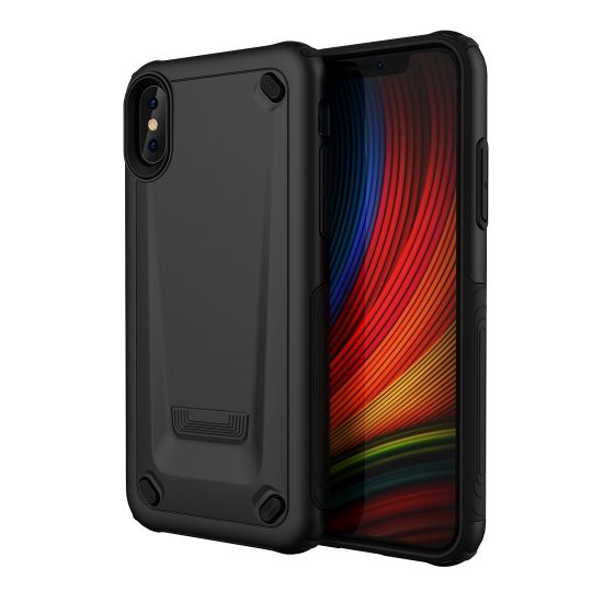husa iphone xs x neagra model ultra thin antisocuri stil mechanic material tpu si policarbonat