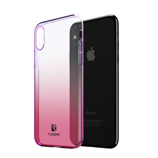 husa iphone xs x roz policarbonat variatie culori crystal clear fashion marca floveme 6