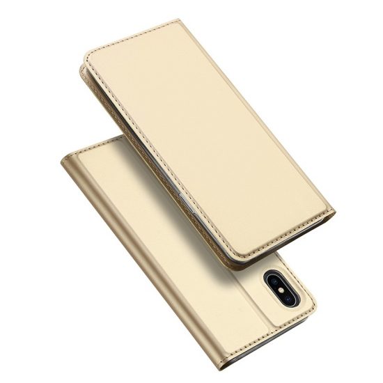 husa originala dux ducis iphone xs iphone x gold piele si tpu functie suport si sloturi eleganta 1