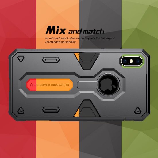 husa originala nillkin seria tough defender iphone xs max negru tpu si policarbonat protectiva 4