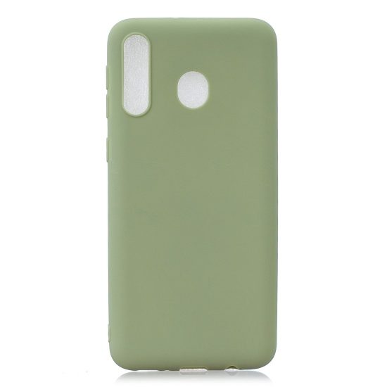 husa protectiva samsung m30 verde material semi moale tpu model frosted solid subtire si usoara