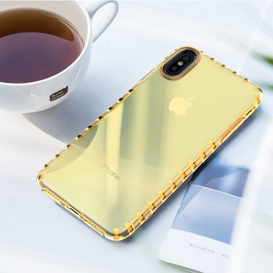 husa subtire si protectiva iphone xr gold material moale tpu antisocuri 1