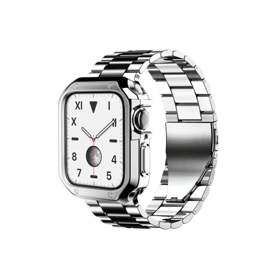 Protectie siliconica Apple Watch silver