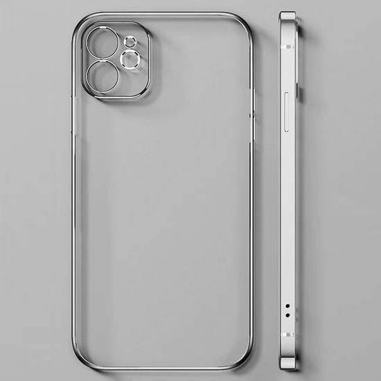 Husa Luxury din Silicon pentru Apple iPhone 12 Pro Argintiu