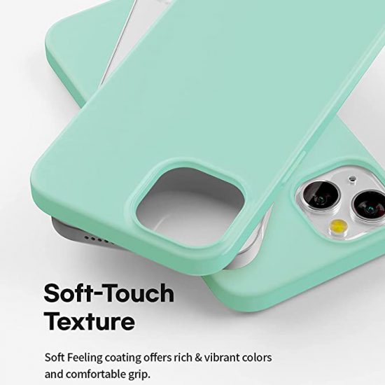 Husa Antisoc cu Interior microfibra iPhone din Silicon Verde Menta
