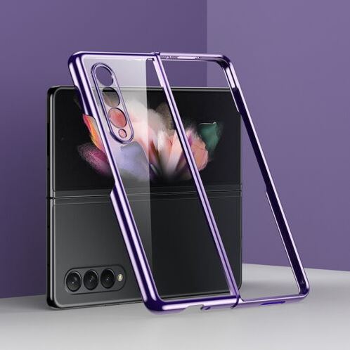 Husa Luxury Frame Hard case Antisoc Samsung Galaxy Z Fold 4 Protectie full Mov