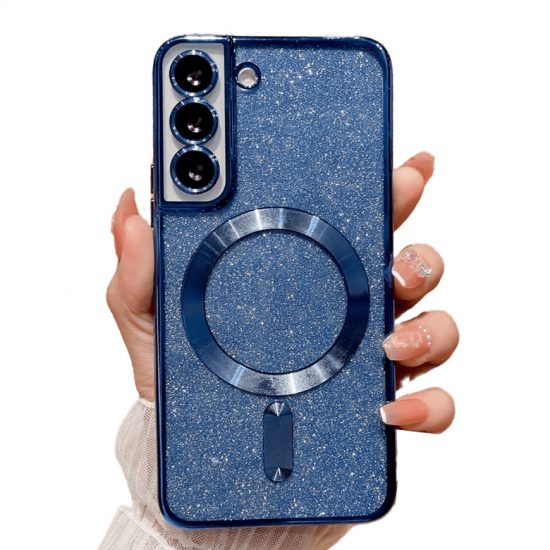 Husa cu Sclipici Glitter Guard Magsafe Samsung Galaxy S23 din Silicon Bleumarin