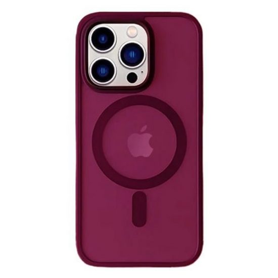 Husa MatteArmor Bumper Magsafe pentru Apple iPhone Antisoc Visiniu 1