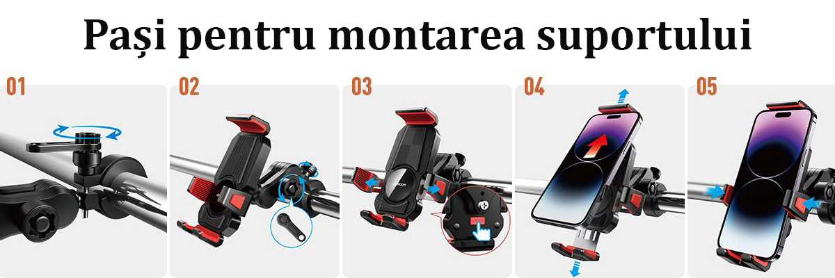 Pasi de montare a suportului