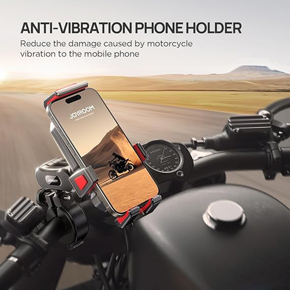 Suport Motocicleta telefon Joyroom JR ZS361 Prindere pe ghidon Silicon anti alunecare Negru 2
