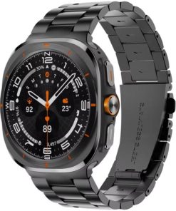 Curea Luxury Link, Zale Metalice, Samsung Galaxy Watch Ultra 47mm, Design Business, Negru