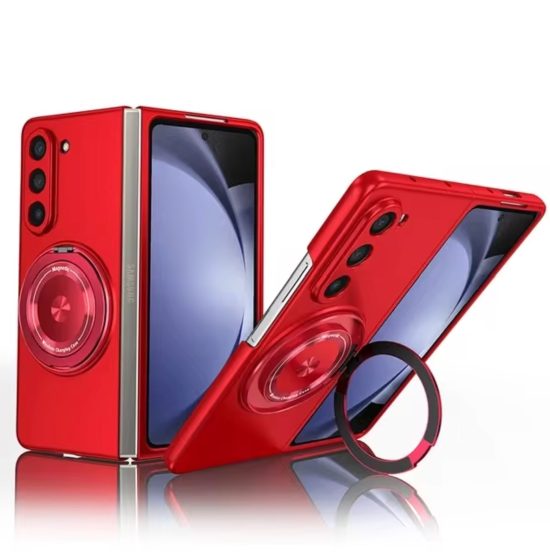 husa cu inel rotativ samsung galaxy z fold 5 magsafe incarcare wireless rosu