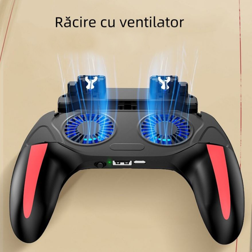 Controler Gaming Telefon XO H10 Racitor dublu Baterie 2500mAh Negru 2