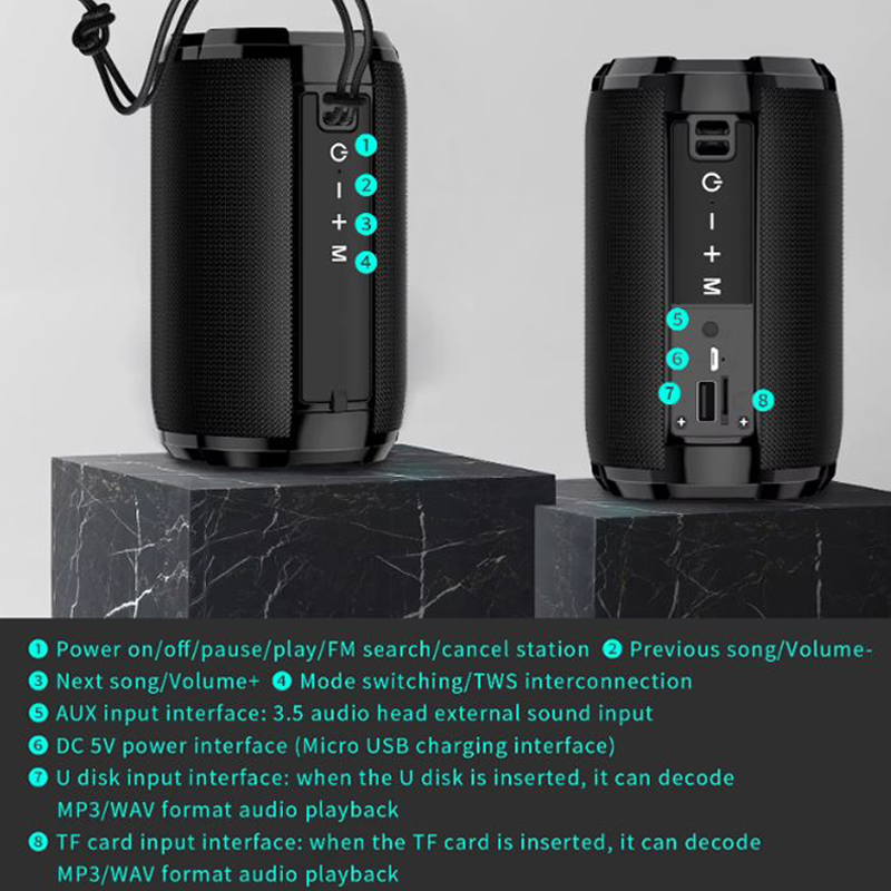Boxa Portabila Bluetooth KSC 601 Baterie 1200mAh Autonomie 4 Ore 1
